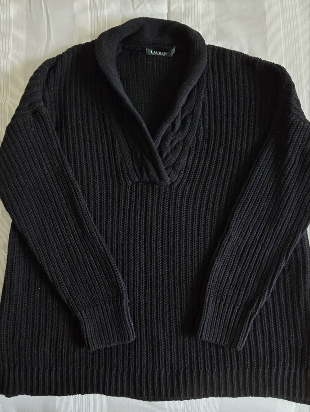 Ralph Lauren Cable Knit Sweater with Rolled Collar XXL